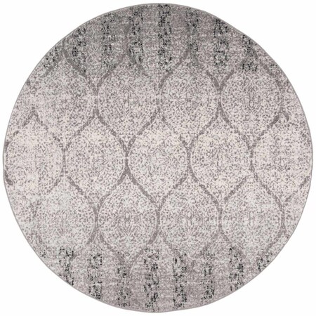 Safavieh 4 x 4 ft. Madison Power Loomed Round Area Rug; Grey & Ivory MAD604F-4R